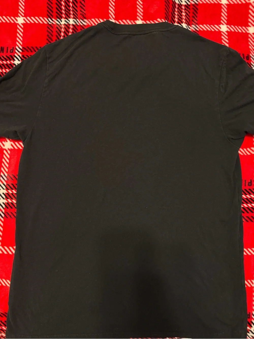 True Religion Black T-Shirt with Gold Buddha Guitar Graphic